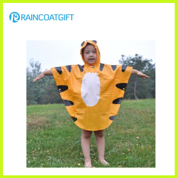 Netter Tiger Degisn PVC Kinder Regen Poncho Rvc-050